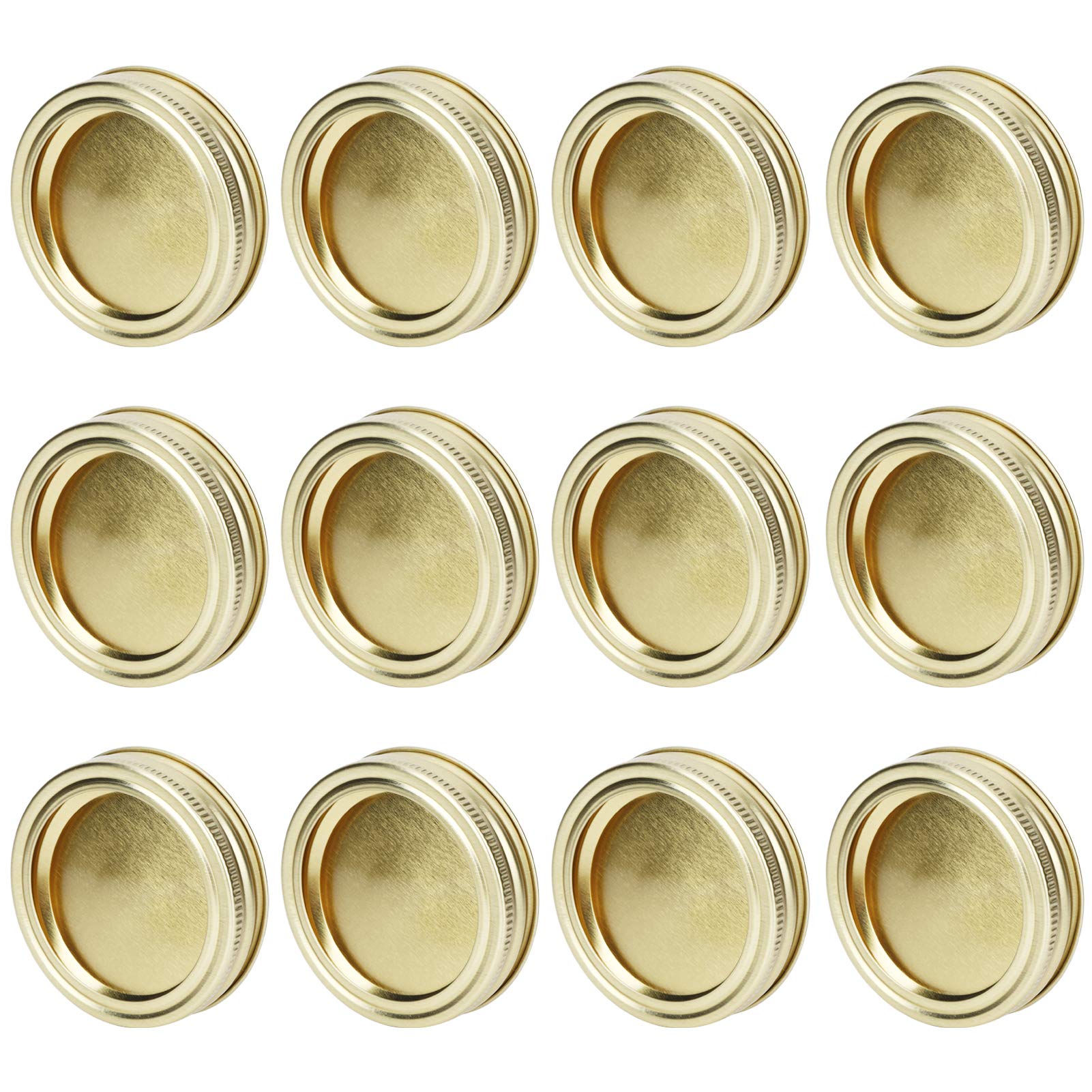 Ubersweet® Jar Container Lid, 70mm Canning Lid for Food for Storing Spices for Candy(XH00176 Golden)