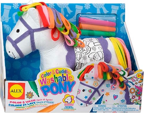 Alex Craft Color and Cuddle Washable Pony Kids Art and Craft Activity