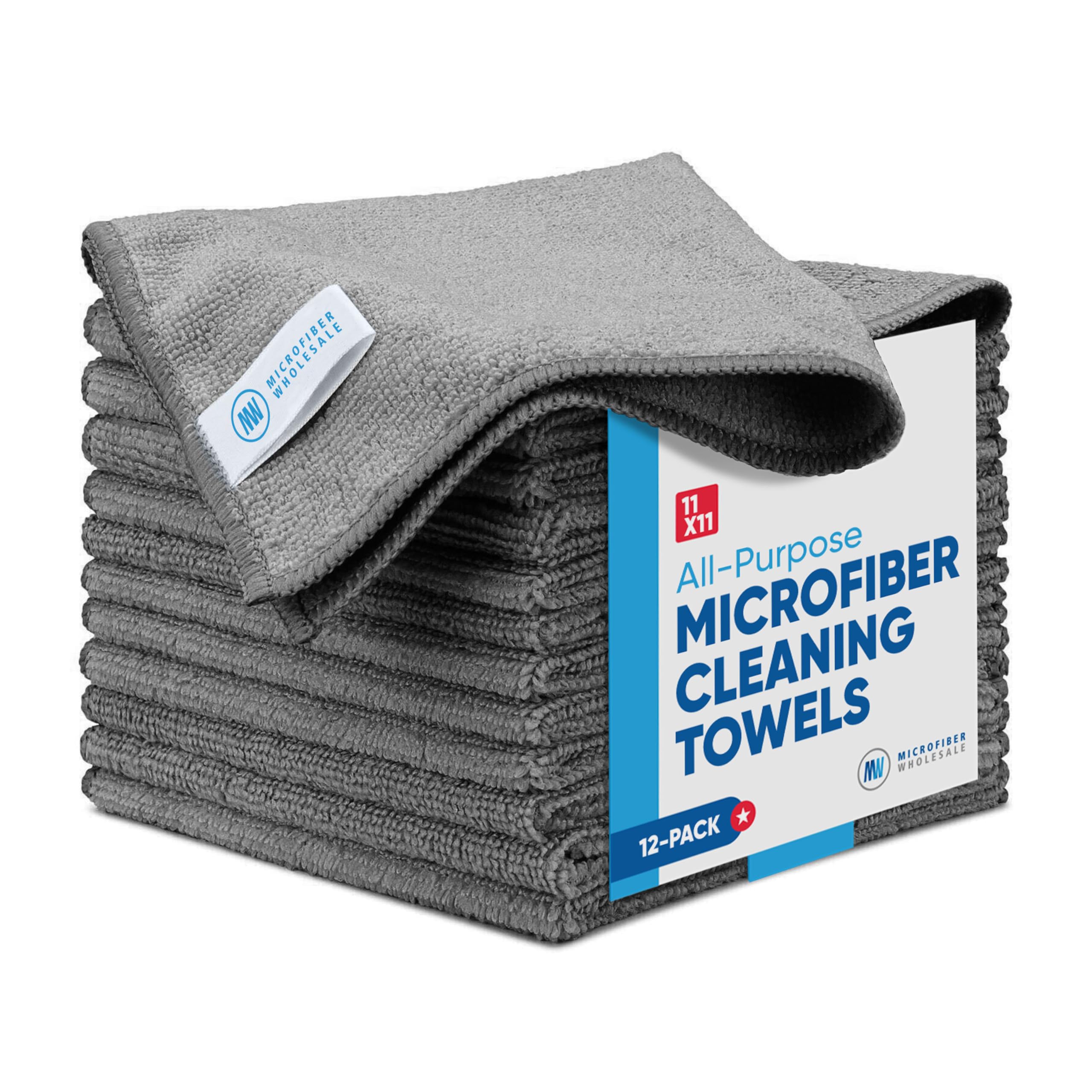 Amazon.com: Gray Microfiber Cleaning Cloth - 12 Pack | Better