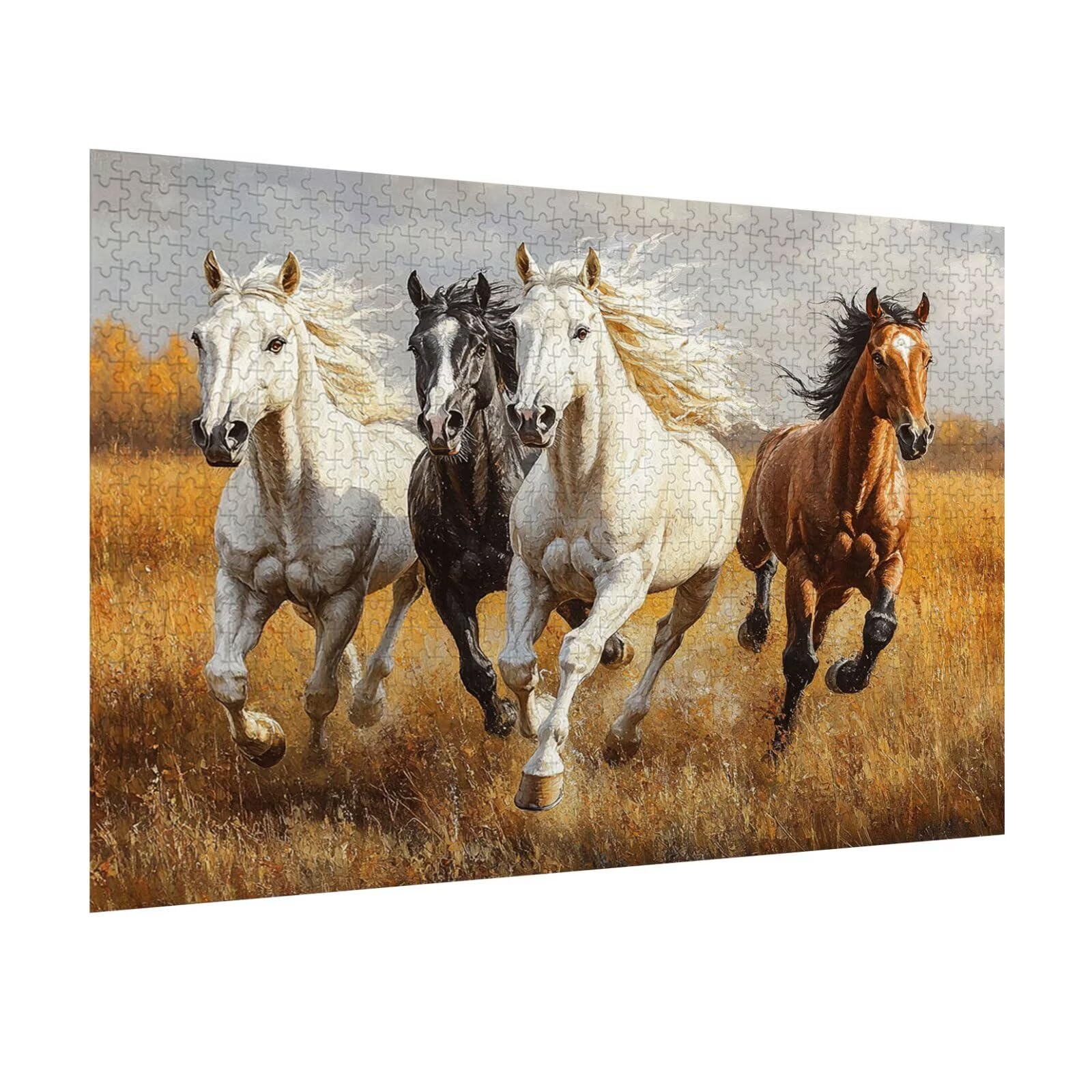 Puzzle 3000 Teile für Erwachsene, 3D Puzzle Steppe Holzpuzzles, n-15 | Puzzlematte Pferd, Heimunterhaltung, Entspannung Meditationspuzzle, Impossible Klassische Jigsaw Puzzles, Home Decoration