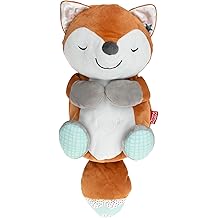 Nuby Lifelike Animated Sleeping Fox with 8 Soothing Lullabies &amp; 4 Calming White Noises, 30 Min Non-Stop - Baby Holiday Gift