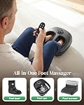 Heycool Foot Massager with Heat, Vibration, Compression, Shiatsu Feet Massager Machine for Plantar Fasciitis, Neuropathy, Multi-Level Settings,Auto-Off Timers, Size 13, Gifts, Remote Control