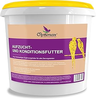 Optimax Kondition- und Aufzuchtfutter für Vögel | 5kg Eimer | Eifutter für alle Ziervogelarten | Geeignet für Kanarienvögel Wellensittiche und viele Weitere product image