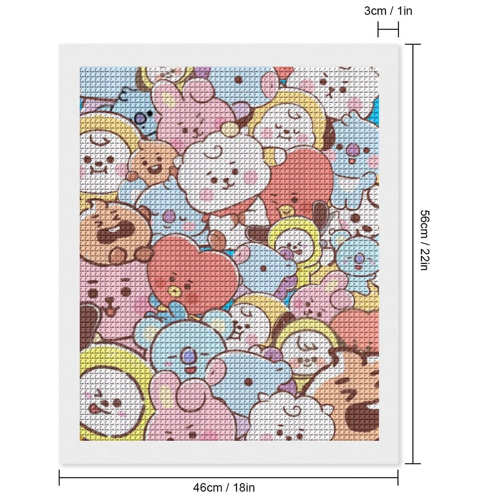 Amazon.co.jp: GNREJGF ダイヤモンドアート絵画 BT-21 刺繍塗装キット