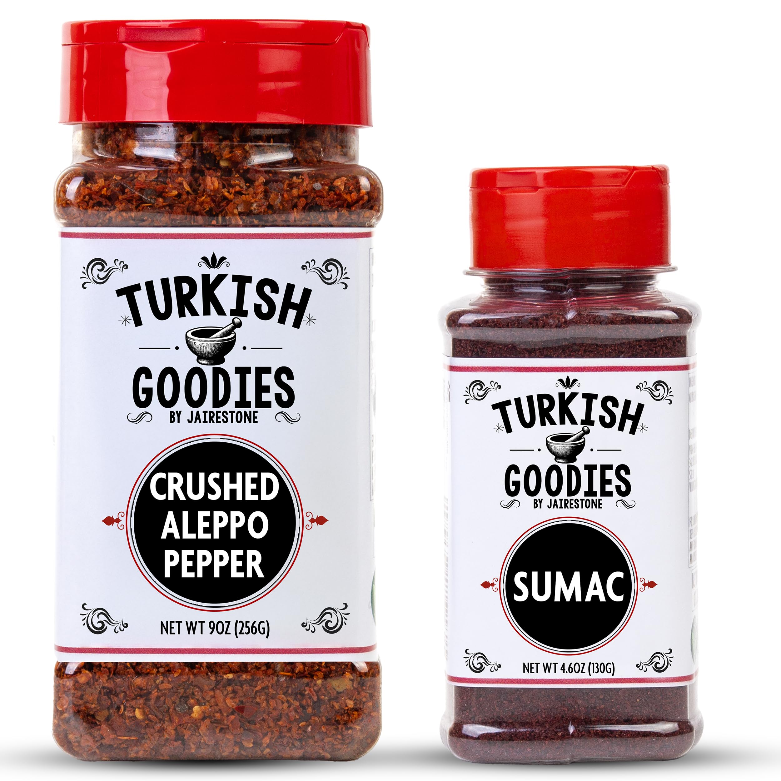 Aleppo Pepper (9 oz) & Sumac Spice (4.6 oz) Bundle – Authentic Turkish Spices, Perfect for Middle Eastern & Mediterranean Dishes