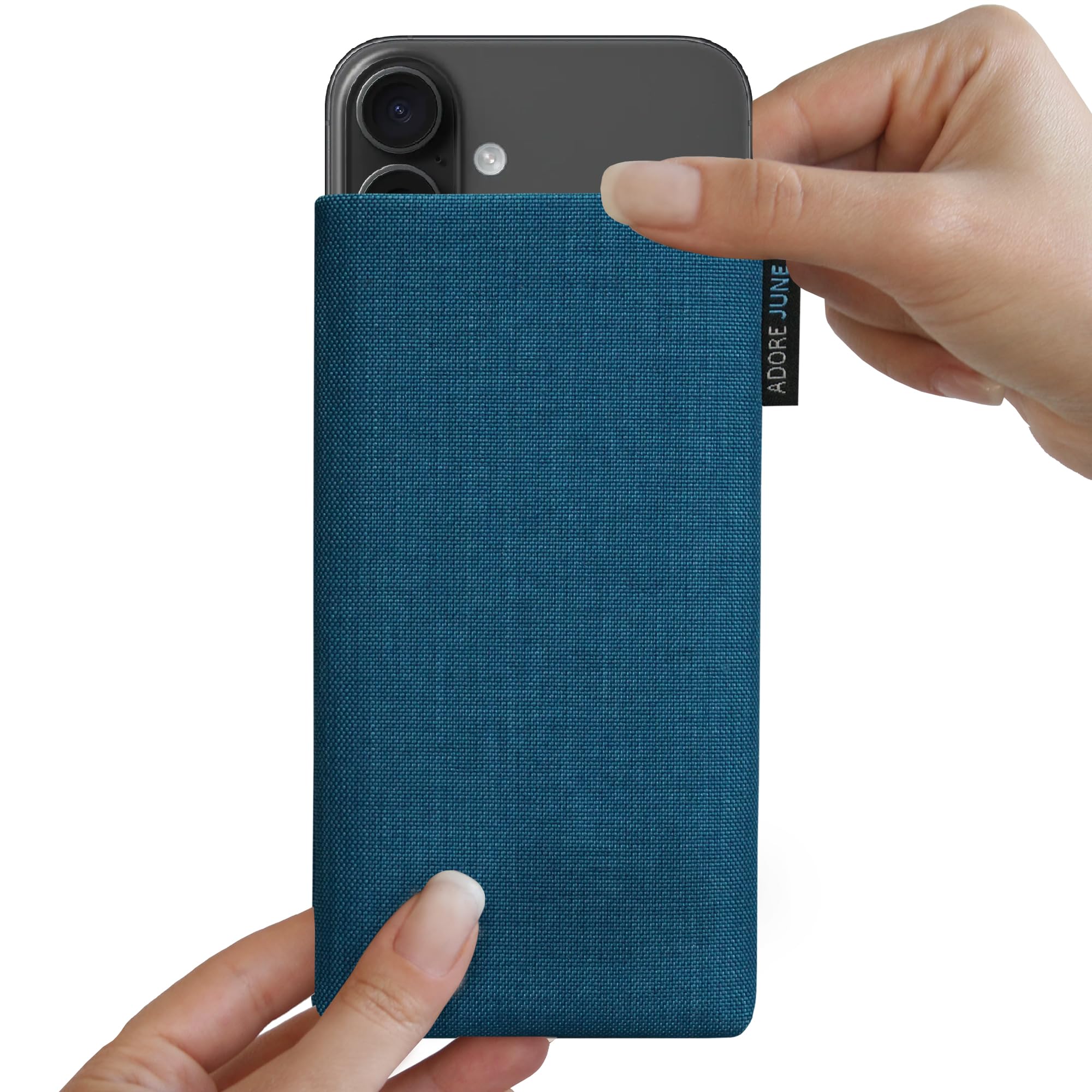 Custodia Triangle Per IPhone 16 Pro Max 2024 - Tessuto Cordura Impermeabile, Con Puliscischermo, Nero - Foto 3