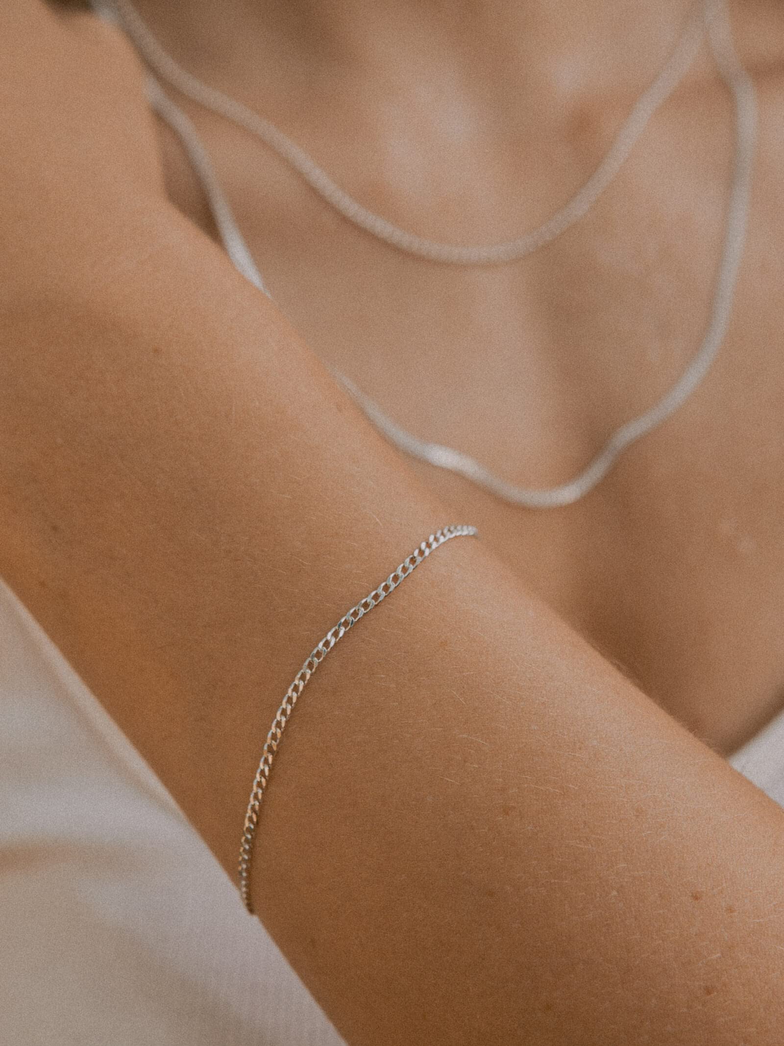 modabilé Armband 925er Sterling Silber (15cm-22cm 1,85mm breit) Silberarmband Panzerkette 925 ohne Anhänger Armkette für Frauen Silbernes Armkettchen