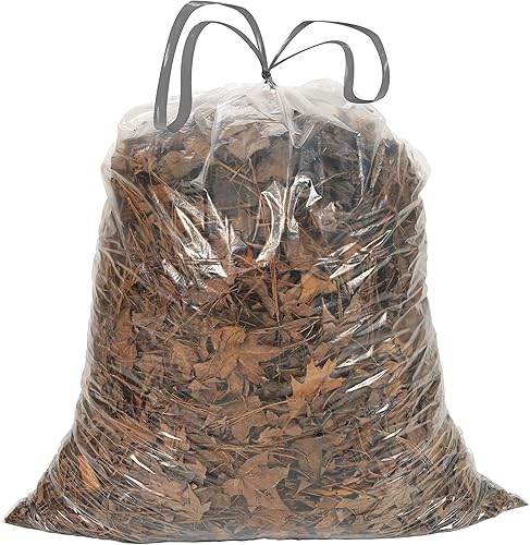 Aluf Plastics - Bolsas de basura con cordón transparente para 20-30 galones, grosor de 0.8 mil, 30 x 33 pulgadas, paquete de 36 unidades, para el