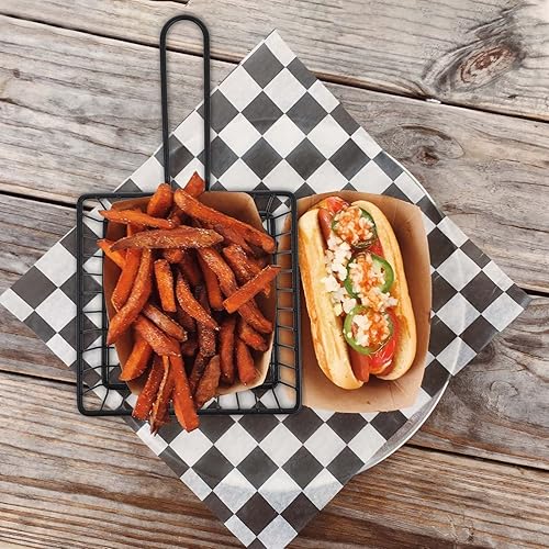 Miniatura 2 de ZzzaNa Mini cestas cuadradas para freír cesta de papas fritas pequeñas, cestas de papas fritas, soporte de malla, colador de alimentos, herramienta