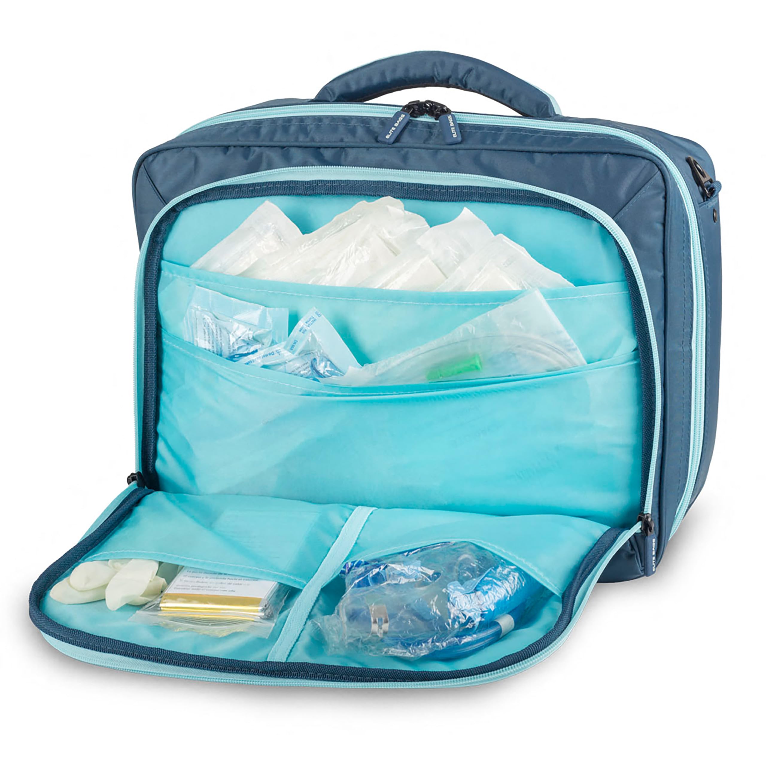 Elite Bags Practi's - Maletín sanitario de asistencia domiciliaria, Azul, 40 x 30 x 12 cm