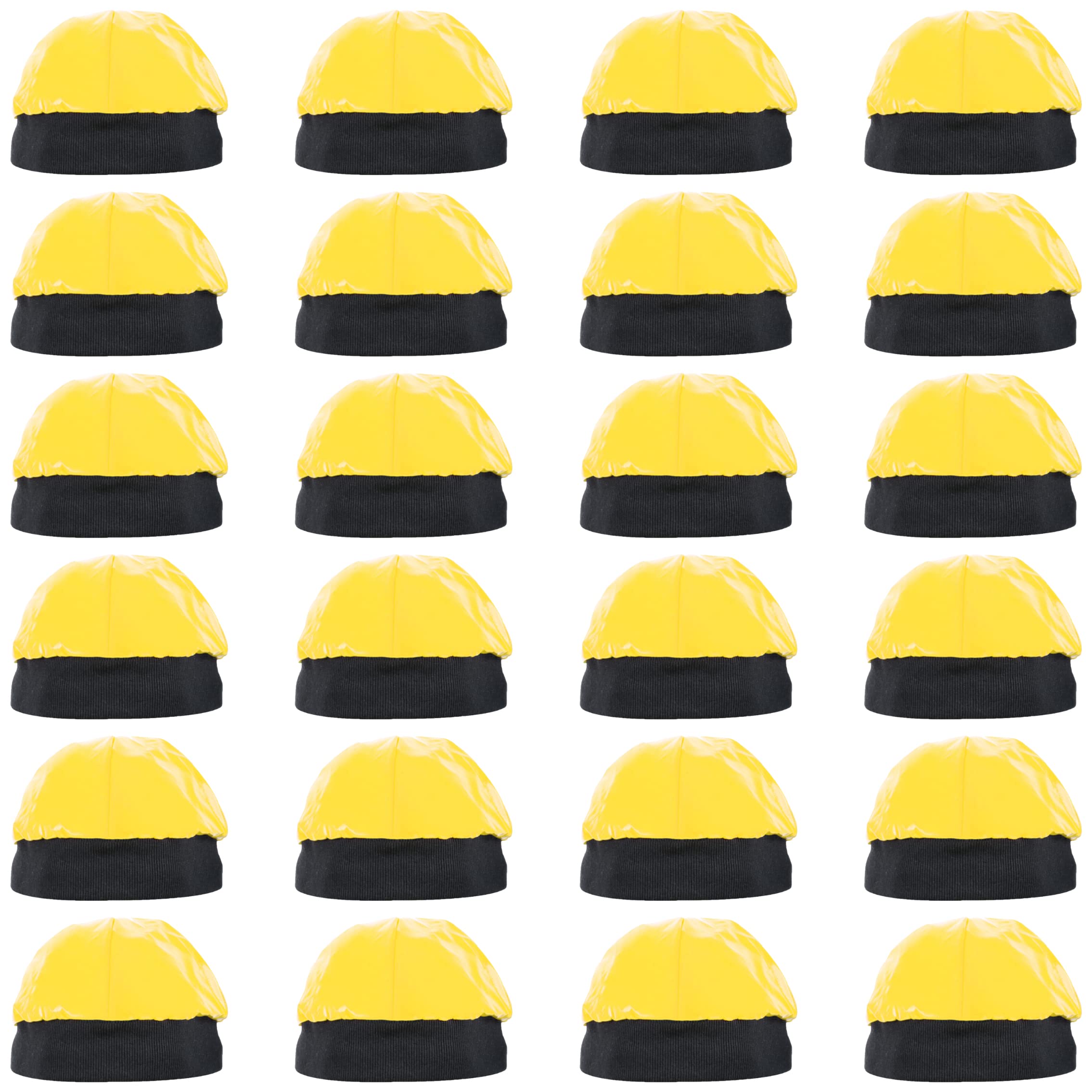 Adults Rapper Accessory Set - Yellow Rapper Hat With Black Band - Adults Tv Film Character Fancy Dress Costume Set (Pack Of 6)