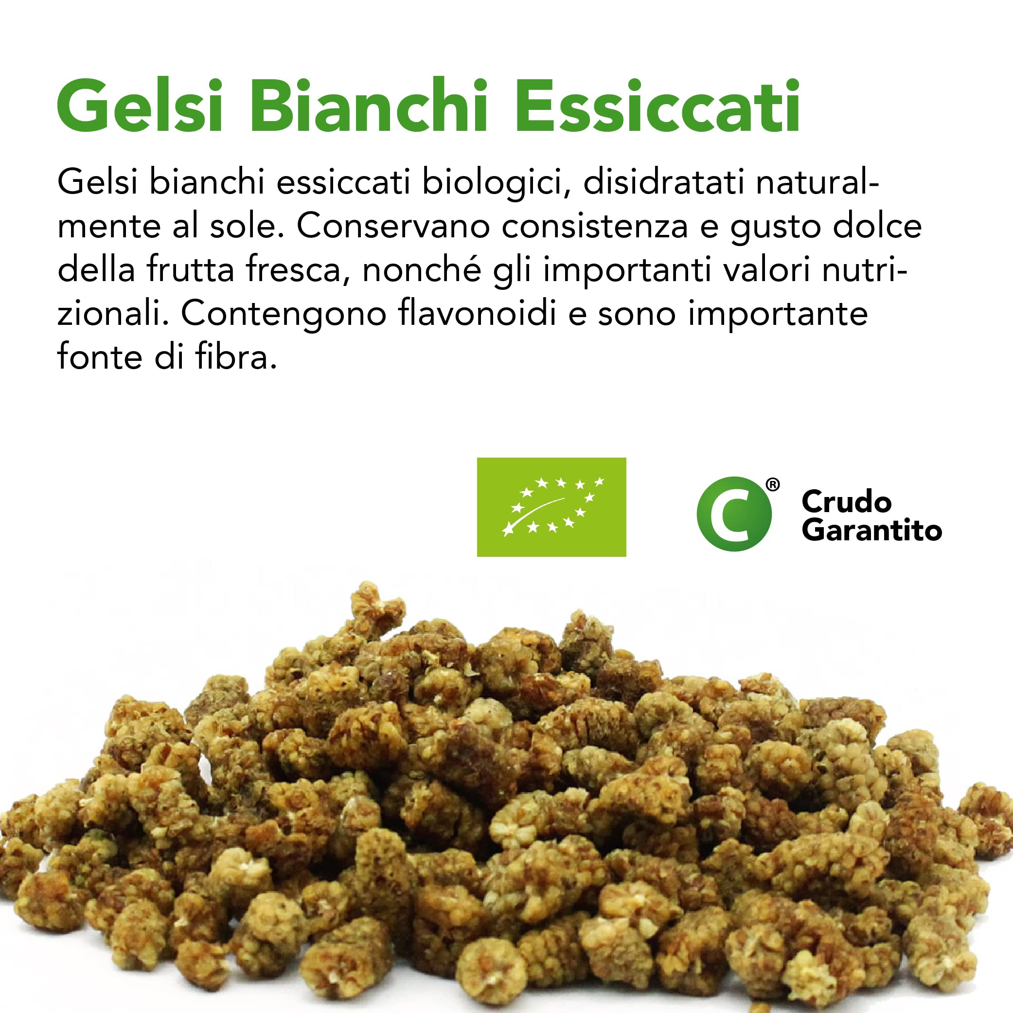 More di Gelso Bianco Biologico - 200g. Da Consumare Come Snack o in Yogurt
