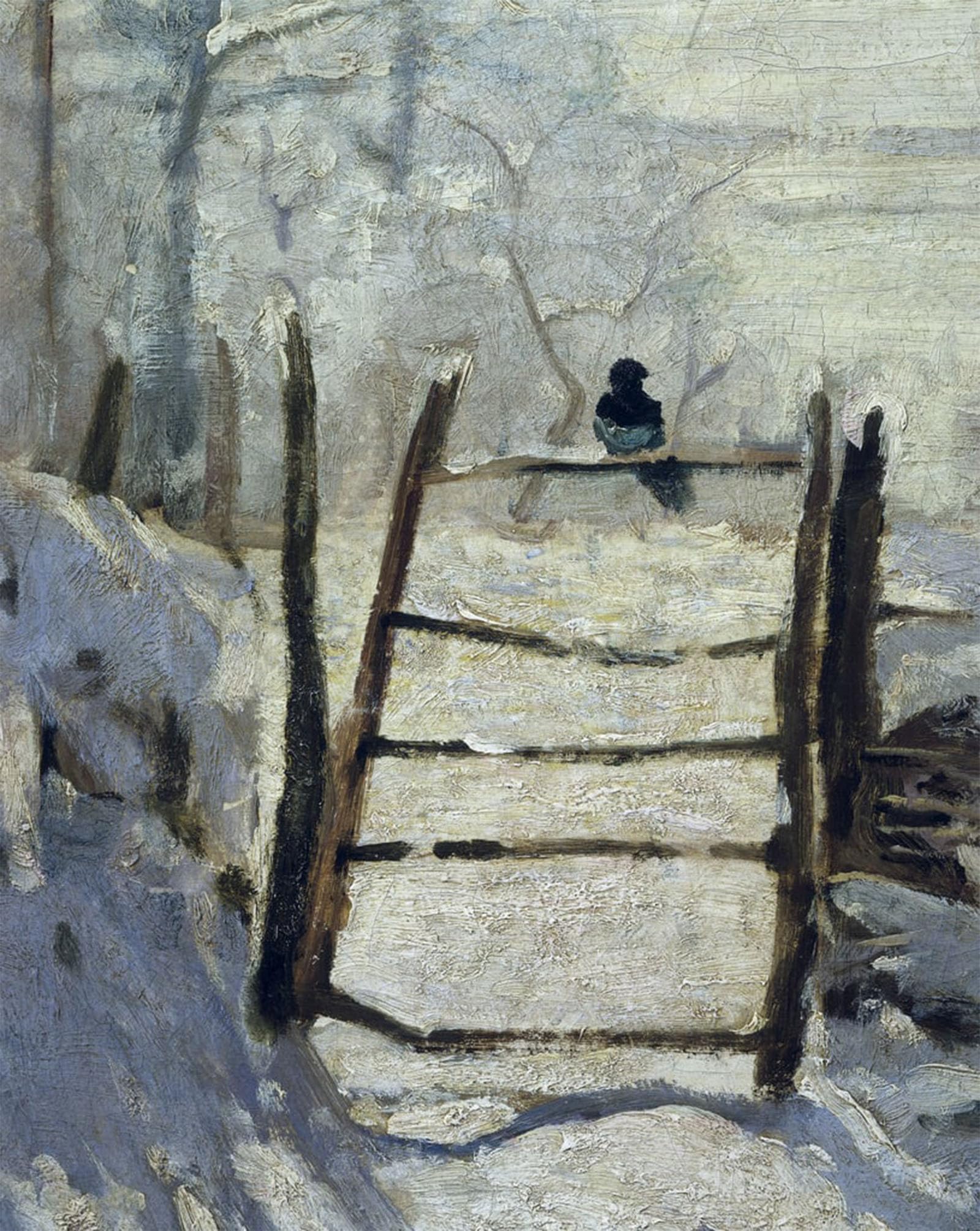 SERENDIPITP Retro Picture Poster Wall Art Pictures Painting the Magpie by Claude Monet Wall Art Canvas Print for Wall Decor 60x90cm