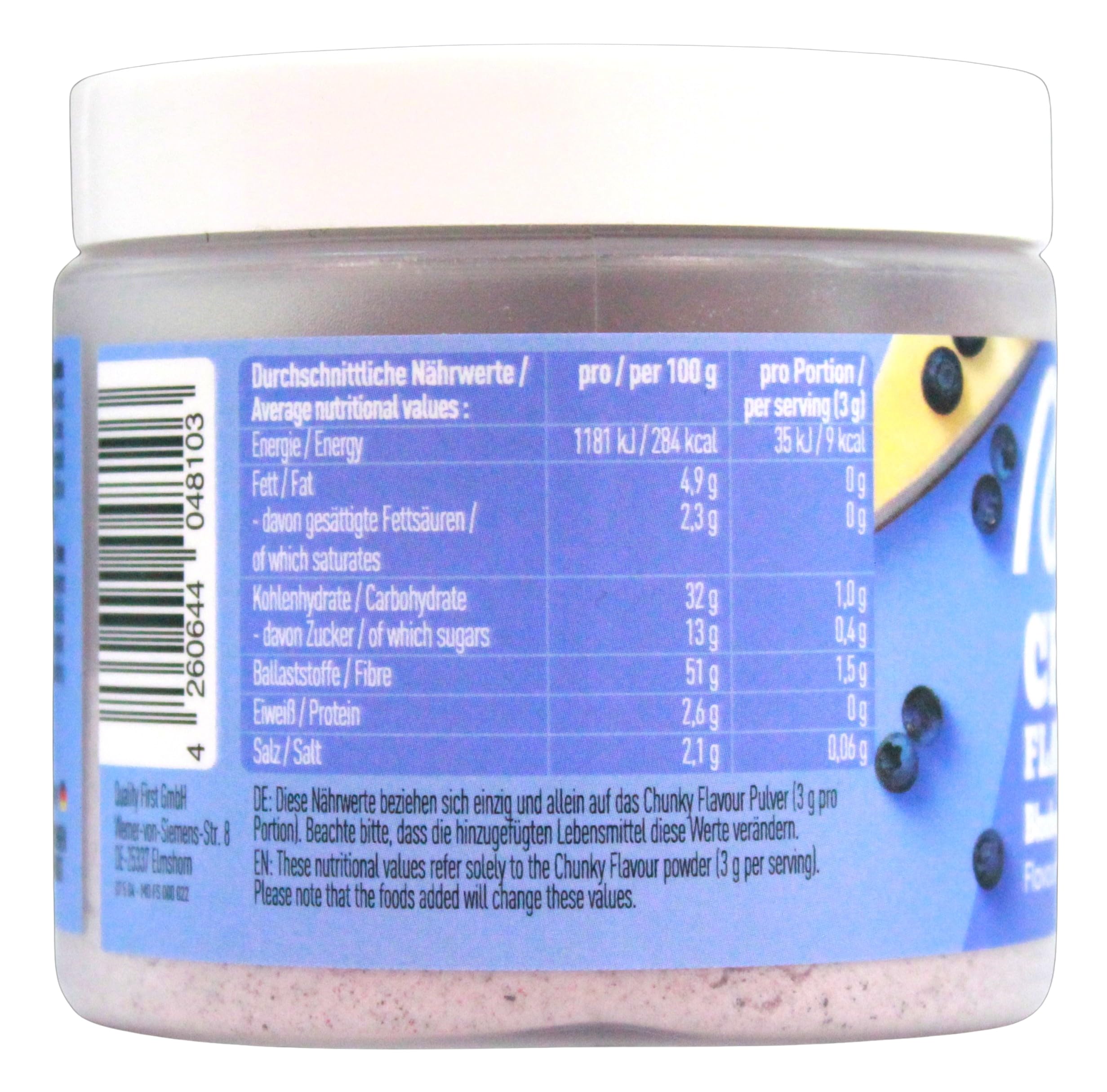 More Chunky Flavour Blueberry-Cheesecake Flavouring Powder, 4er Pack (4 x 90g)
