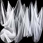 Boao 85 x 197 Inch Halloween Cheesecloth Cheese Cloth Roll for Crafts Large White Cotton Muslin Gauze Fabric for Party Decorations