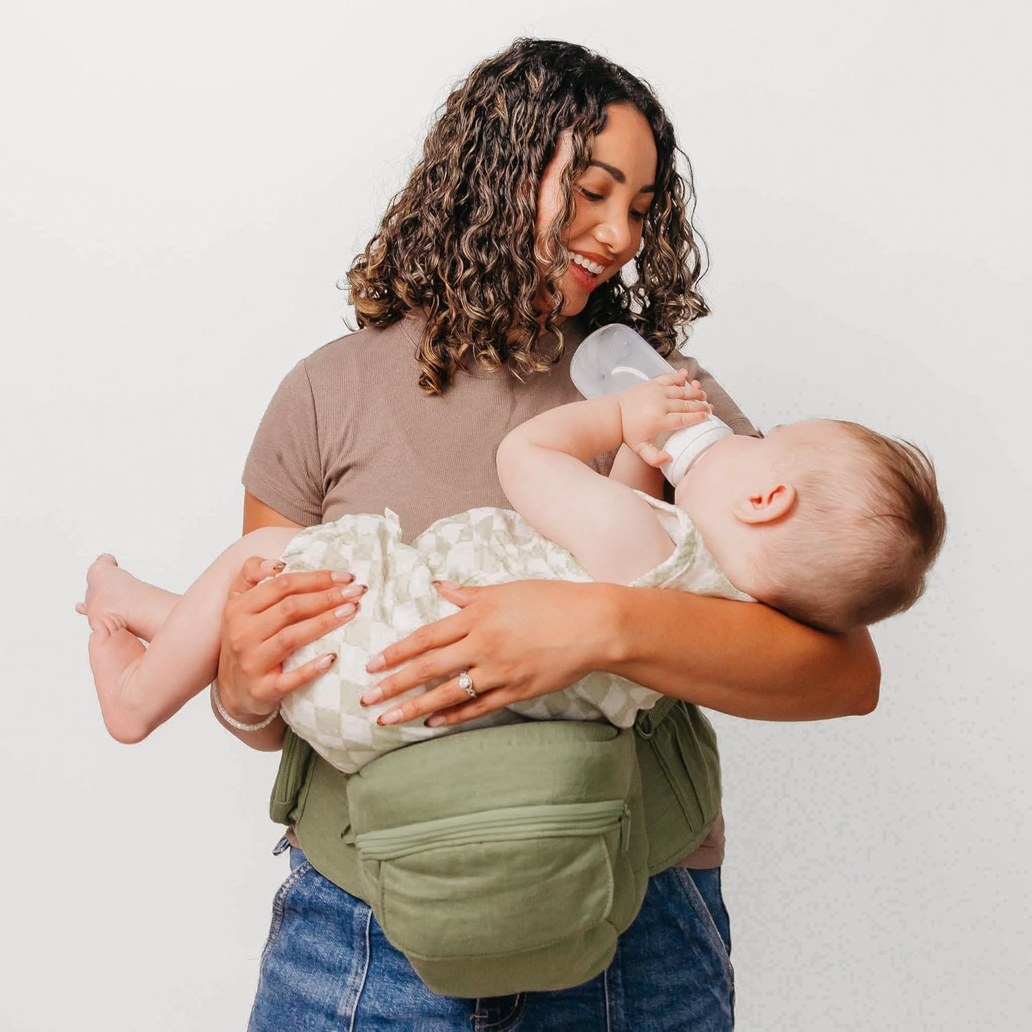 Fall Sage Linen Hip Carrier