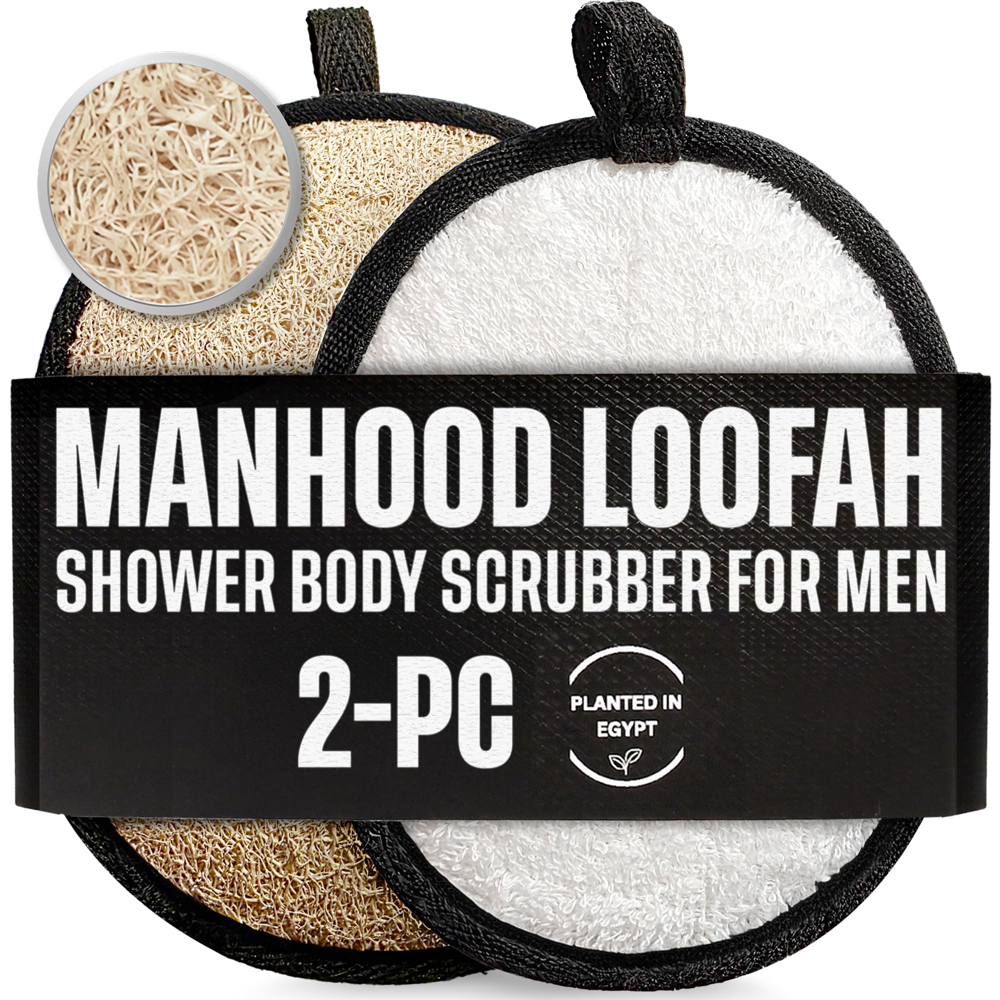 CraftsOfEgypt SERRENTO Loofah Body Scrubber Back Scrubber - bath and bathing accessories | Mubboo