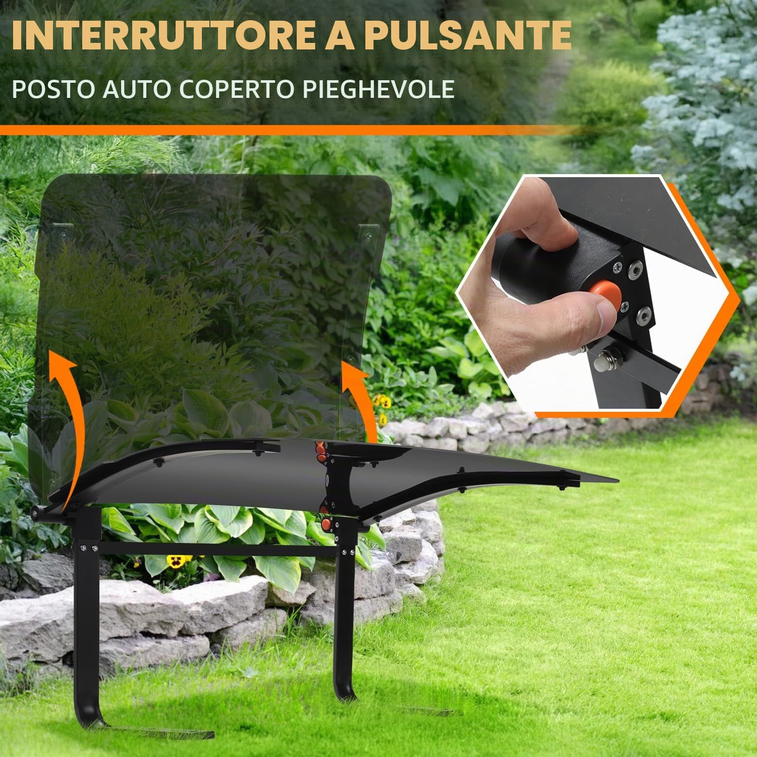 Daromigo Robot tosaerba, garage coperto robot tosaerba, resistente alle intemperie, 73x57x40 cm, metallo e plastica