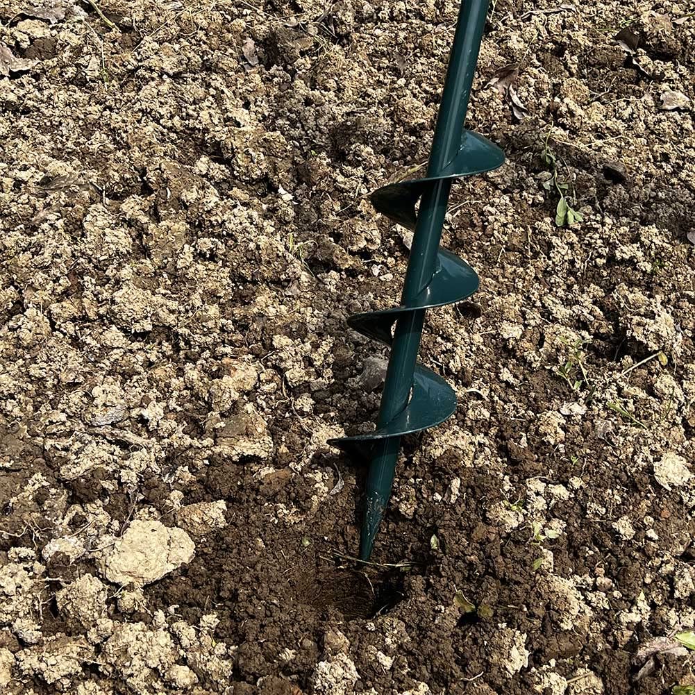 Bakaji Trivella Manuale Altezza 100 cm Punta Elicoidale Spirale Impugnatura Plastica Morbida Trapano Giardinaggio a Mano Escavatore Piante Terra Terreno (Diametro 10 cm)
