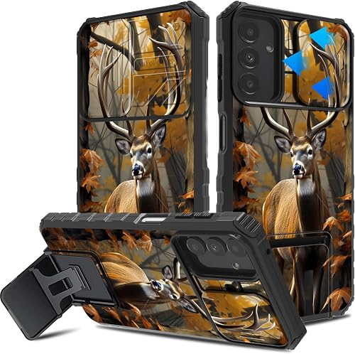 CAPAUNVDA for Samsung Galaxy A13 5G/4G Case with Slide Camera Cover and Built-in