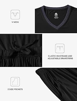 JINSHI Pajamas for Men Sleepwear Long Sleeve Top & Mens