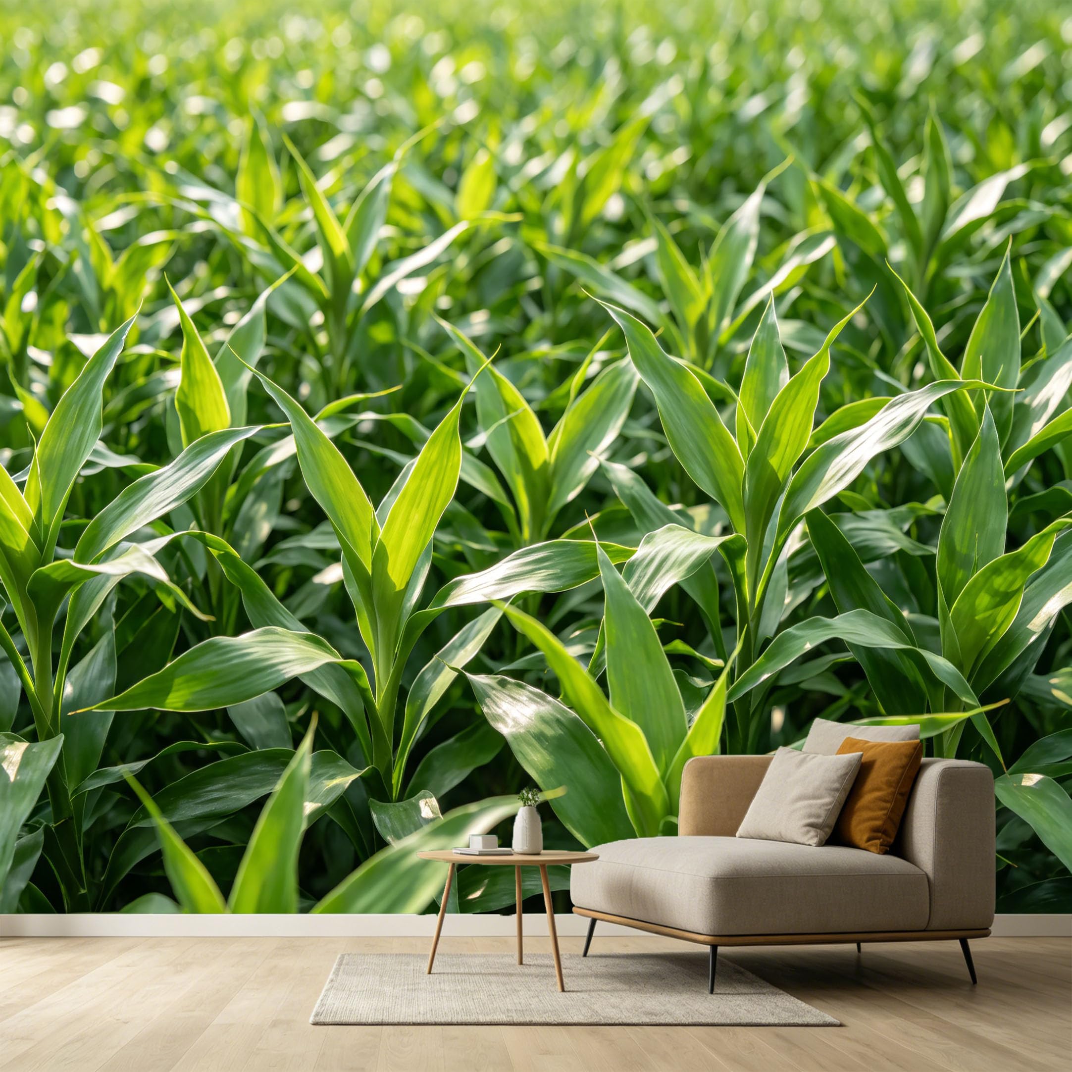Custom Size Wall Murals Botanical Farmhouse Tropical Leaves Sunlight Nature Elements SelfAdhesive Wall Fabric Removable Large Wallpaper Photo for Living Room