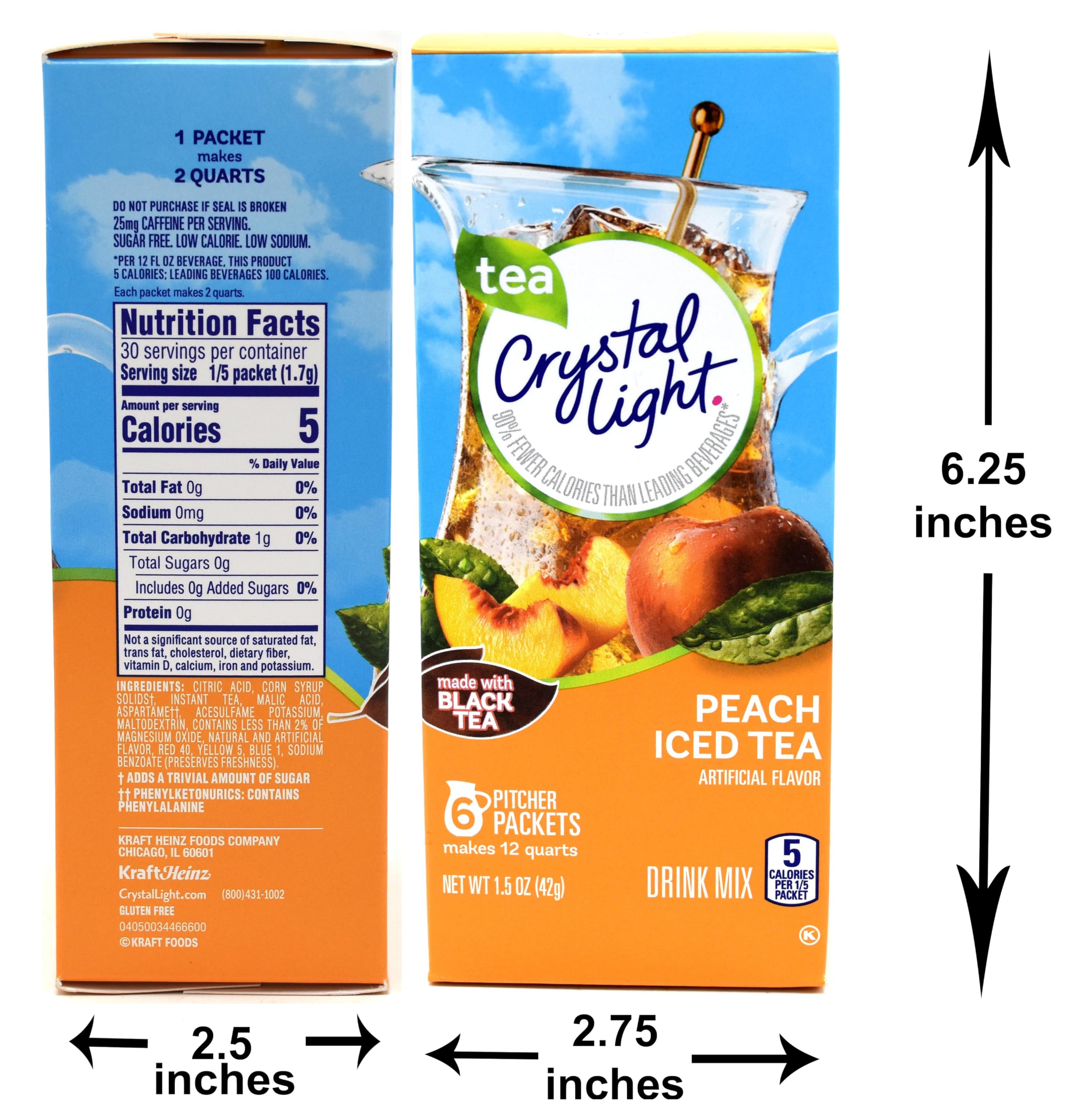 Amazon.com : Crystal Light Peach Tea Drink Mix (12-Quart), 1.5