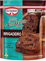Dr. Oetker Bolo + Confeitos Sabor Brigadeiro, Fácil Preparo, Mistura Pronta para Massa, Sobremesa Fofinha e Saborosa, 300g