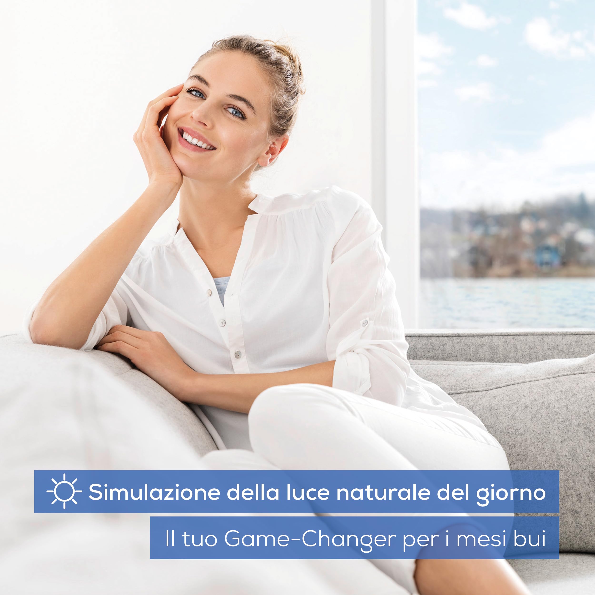 Beurer TL 95 Lampada SAD, simulazione della naturale del giorno, 14000 Lux, Dispositivo medico, lampada di luce naturale del giorno per carenza di luce, tecnologia LED SunLike®, con dimmer