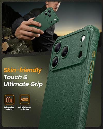 Miniatura 8 de Funda magnética para iPhone 17 Pro, soporte integrado y compatible con MagSafe y control de cámara, protección completa de la cámara, duradera,