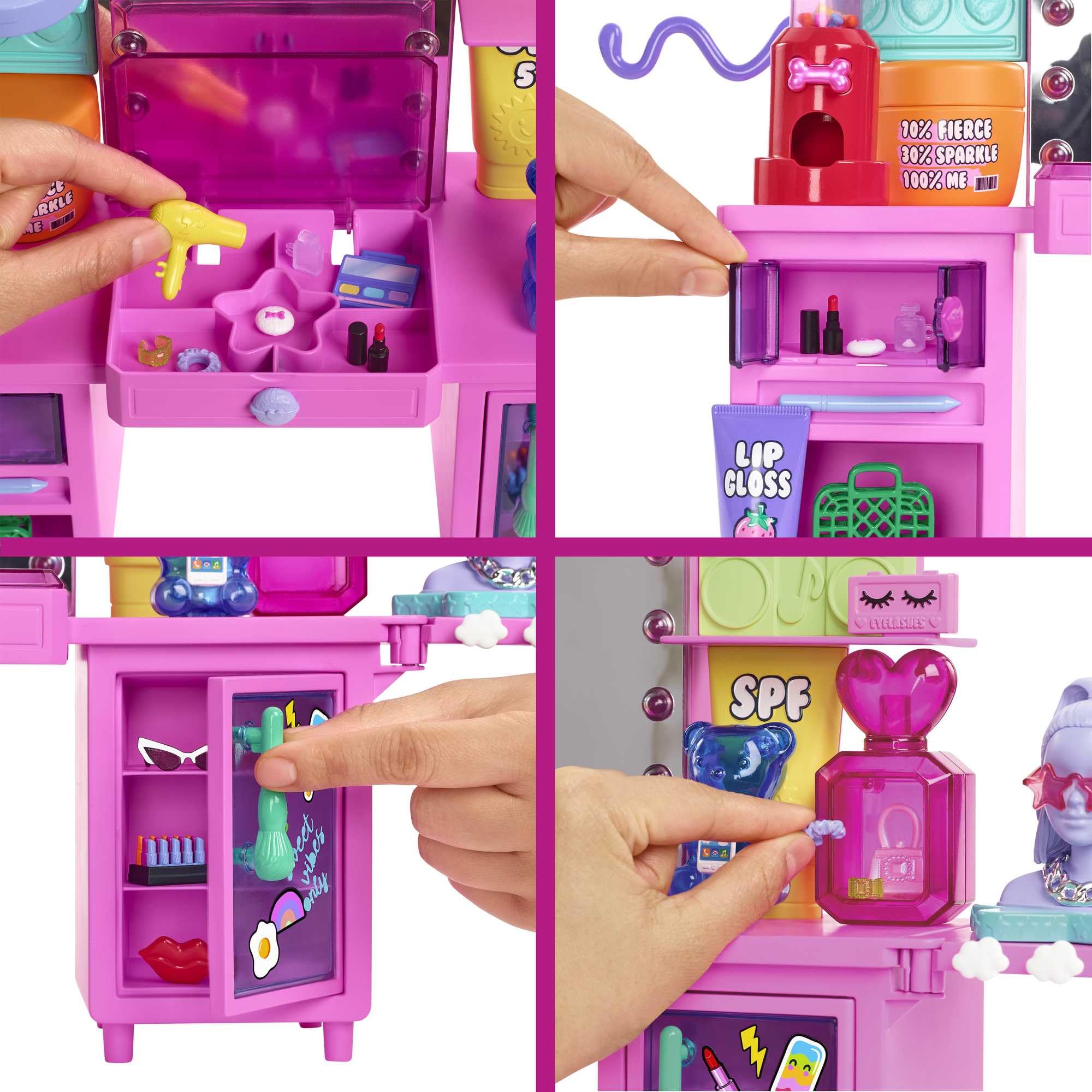 Barbie GYJ70 Extra Spielset mit exklusiver Puppe, Hündchen & 45+ Teile, Spielzeug ab 3 Jahren