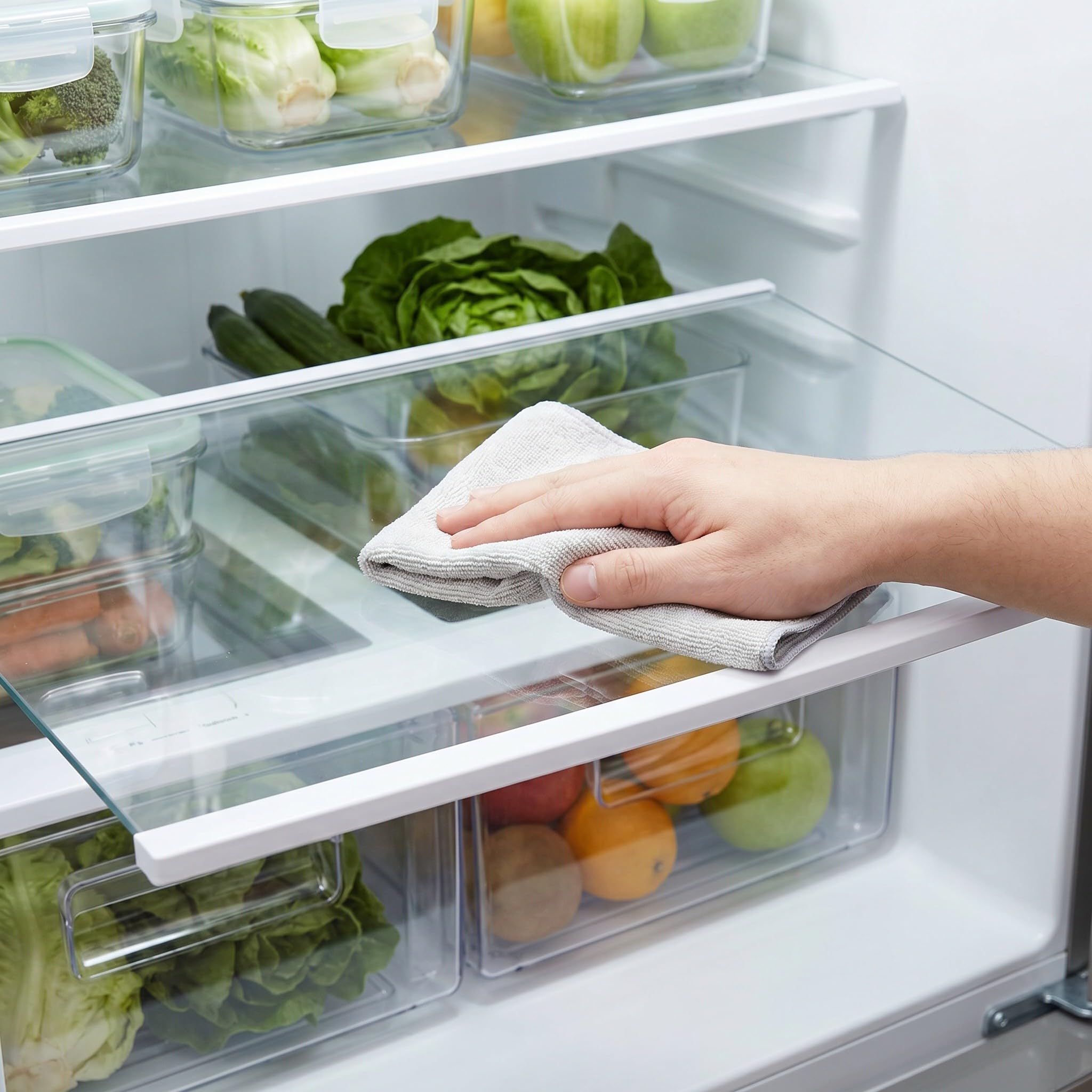 ibasenice Estante para refrigerador, tablero de vidrio templado de repuesto para estante de refrigerador, panel divisor interior transparente de 17x13 pulgadas con protección de doble borde.