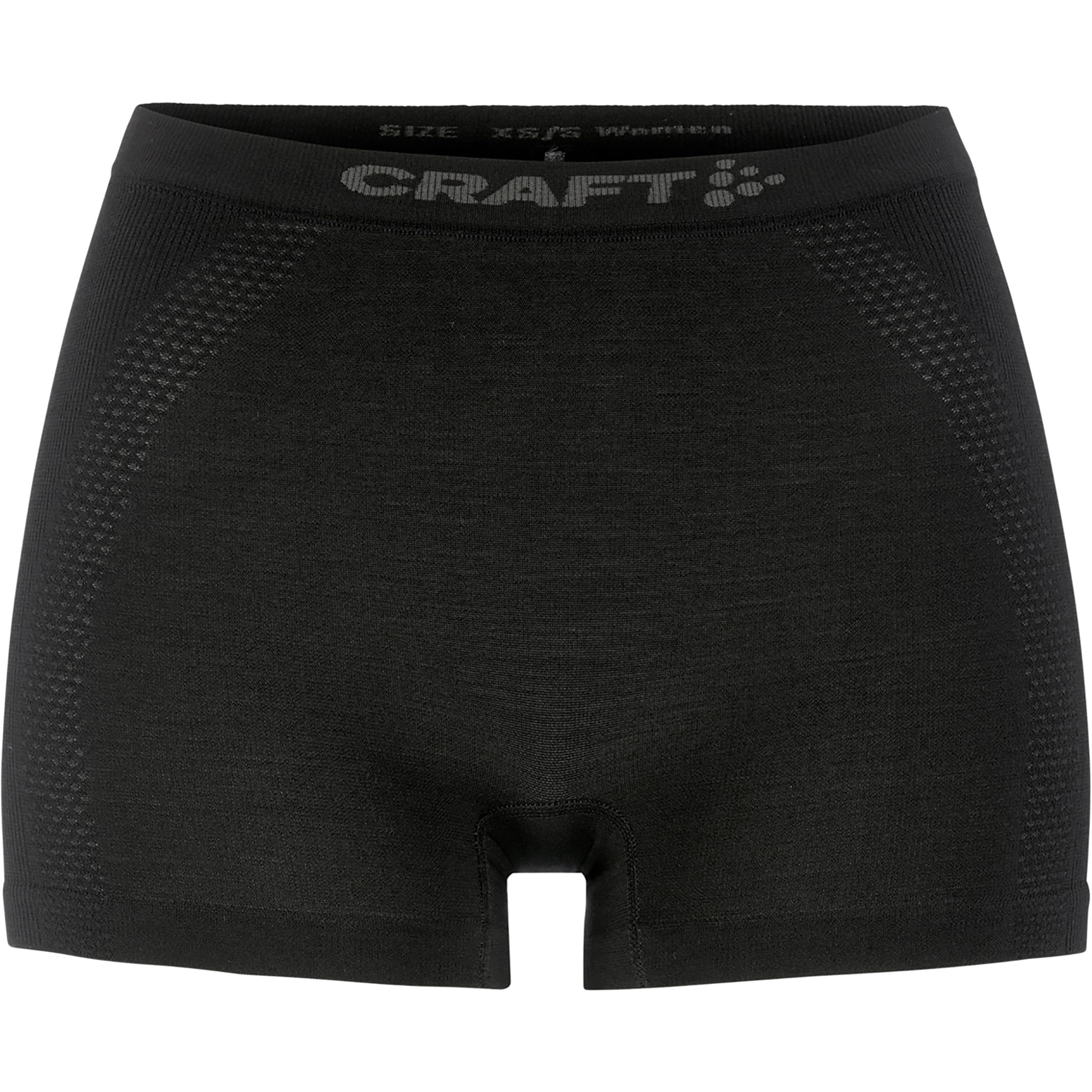 Craft Donna Wool Seamless Boxer Pantaloni, Black, S|XS