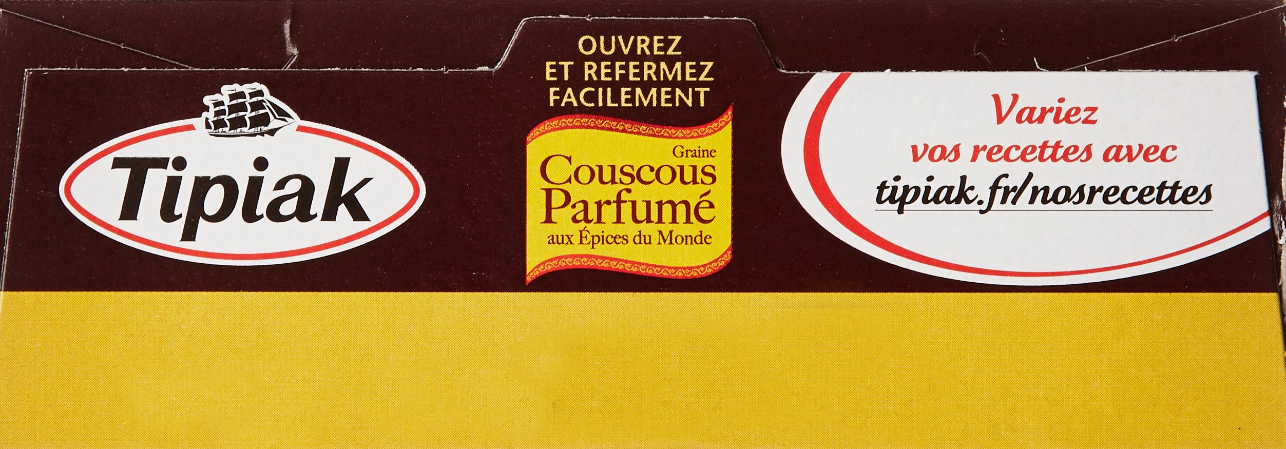 Tipiak Graine de Couscous Parfumé aux Épices du Monde 500 g