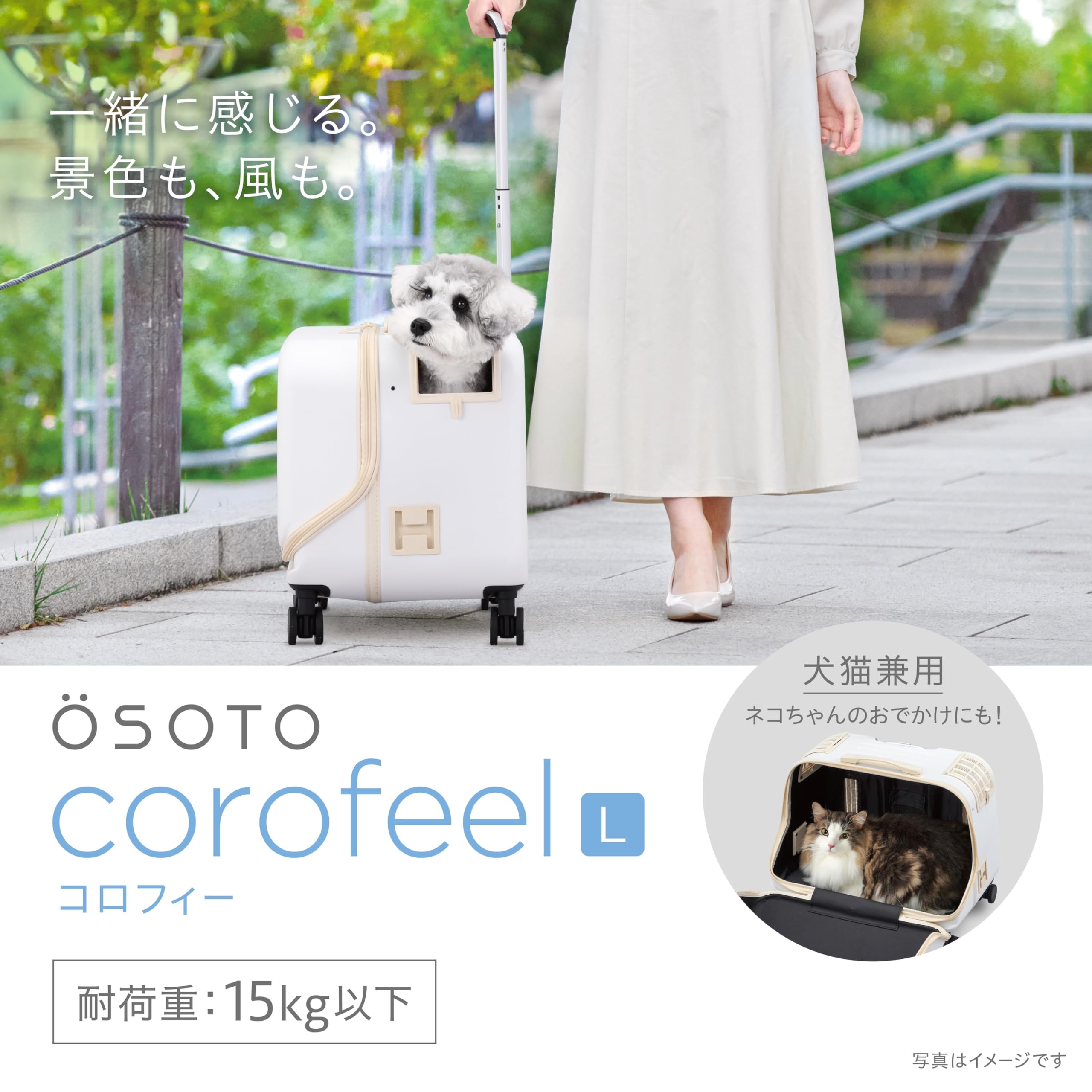 GEX ÖSOTO ミルク　 キャリーケース　コロフィーL Amazon | ジェックス GEX OSOTO コロフィー L ミルク 軽量