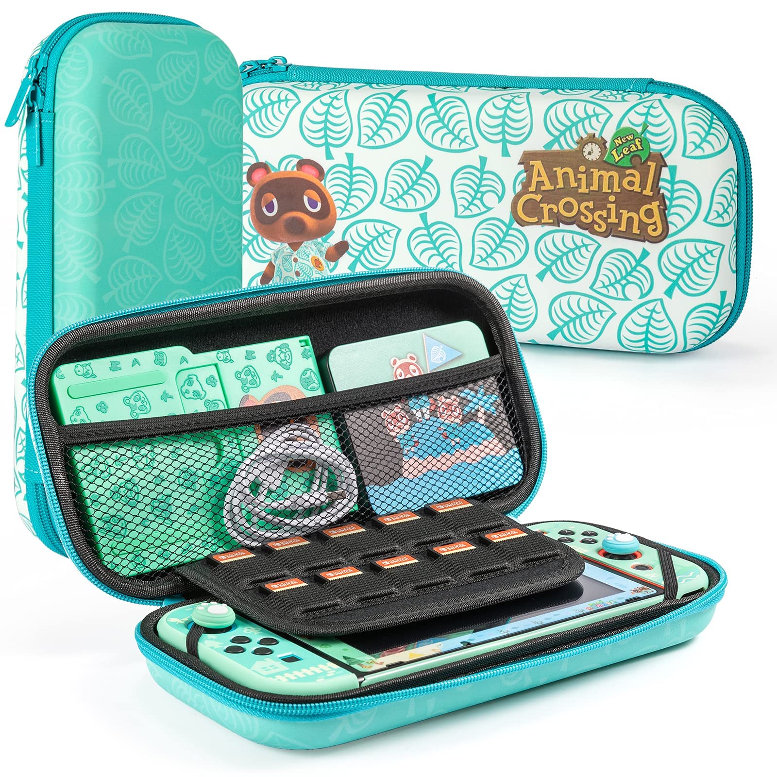 Condition photo showing New/Like New for Gefacr GEFACR Case for Switch with Animal Crossing,Switch Accessories Bundle Carry Case & Protective Case Cover,Screen Protector & Thum green
