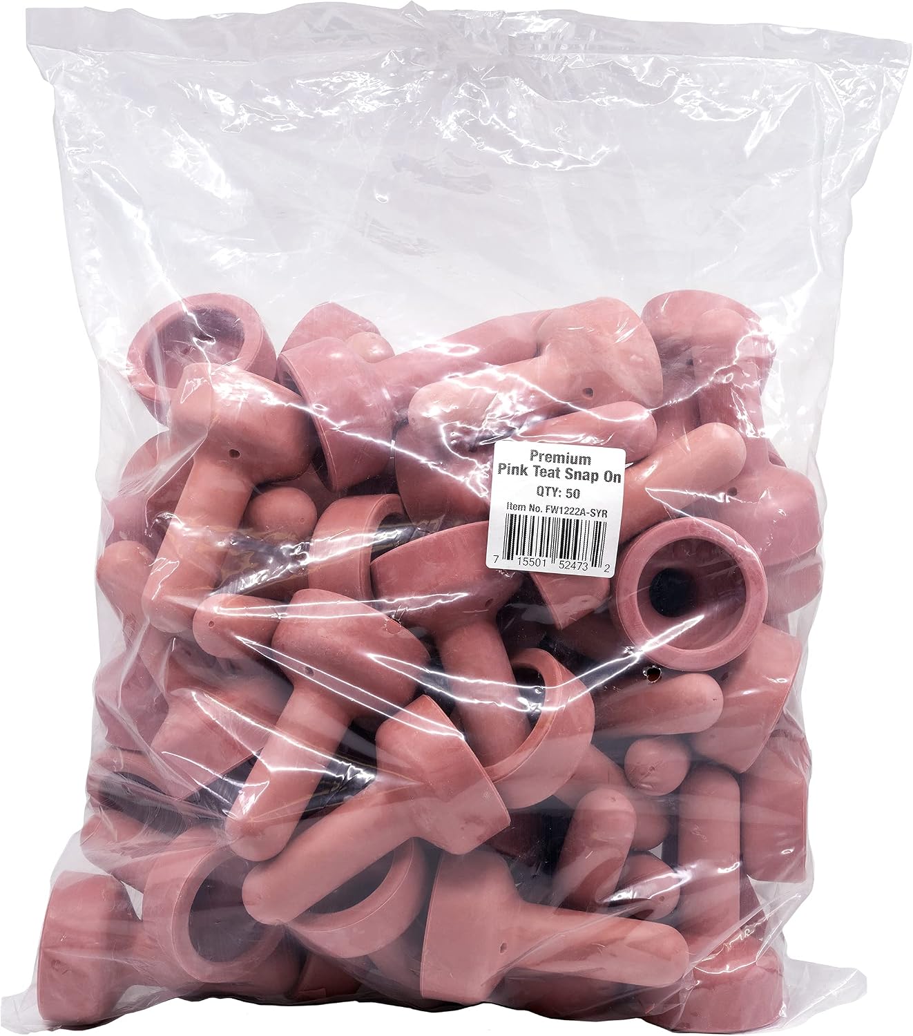 Neogen Premium Pink Snap-On Calf Nipple 50 ct