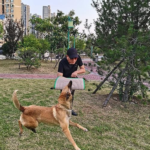 Miniatura 42 de Manga para mordeduras de perro, brazo de entrenamiento, yute, masticable, juguete para K9, trabajo perro, pitbull, pastor alemán, cachorros, perros