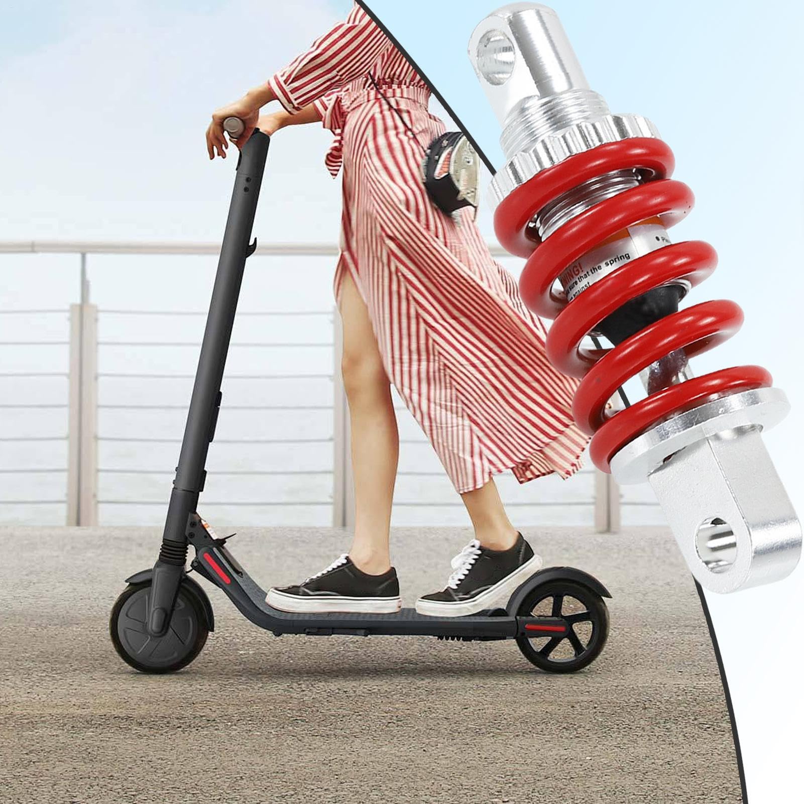 Amortiguadores Traseros De Reposición,Suspensiones de Resorte en Aleación de Aluminio de Alta Resistencia | Accesorios Resistentes al Desgaste para Montar, Ciclismo, Viajes y Actividades al