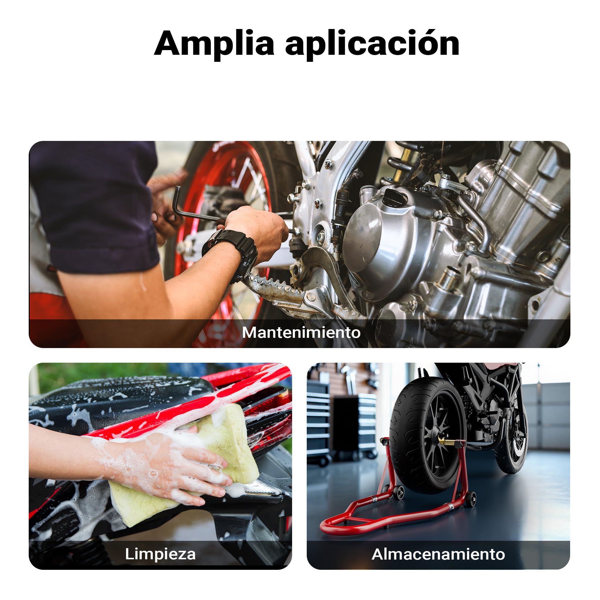 Soporte para la rueda delantera de la motocicleta 450kg dispositivo elevación taller