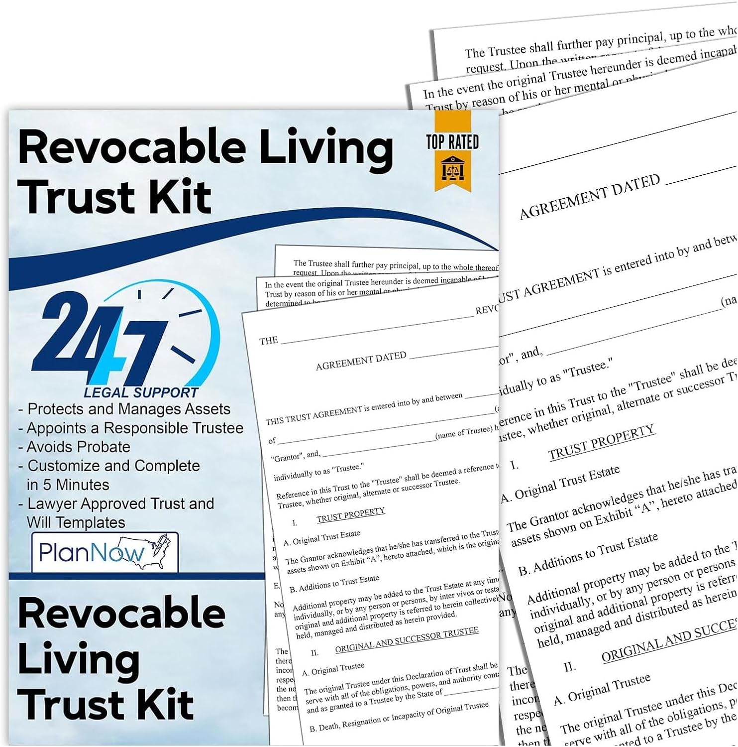 2 pack Revocable Living Trust Kit - Do It Yourself Revocable Trust Forms to Protect Family, Assets & Yourself - Cost-Effective with Easy Step-by-Step Instructions - Attorney-Approved