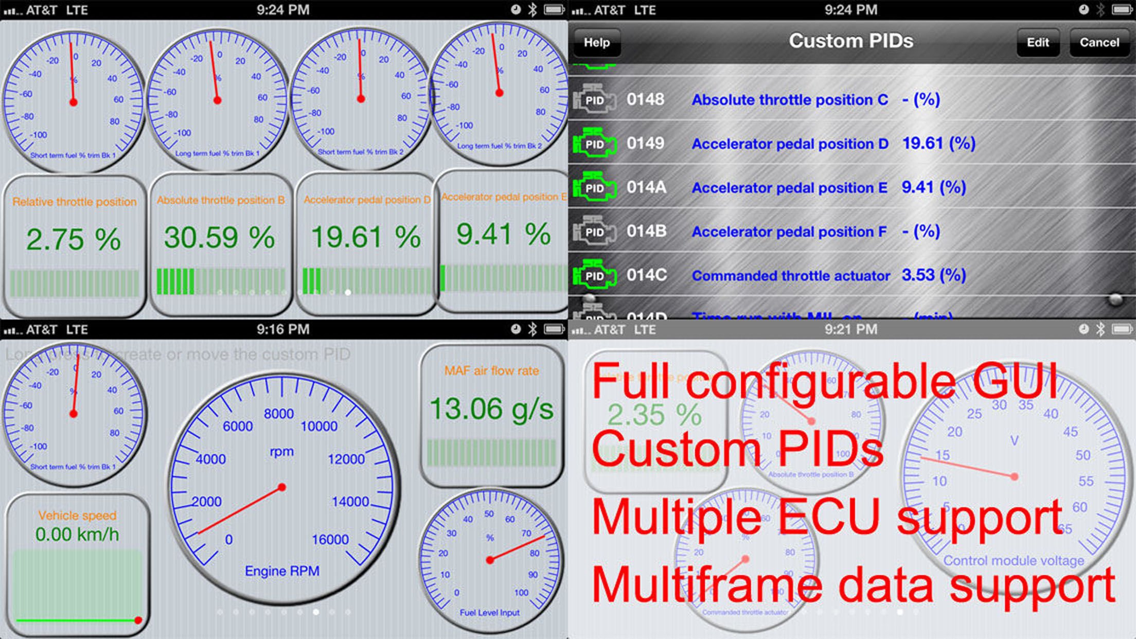 Lelink^2 BLE OBD-II OBD2 KFZ-Diagnosegerät für iPhone/iPod/iPad und Android, konfigurierbar, automatische An-/Ausschaltung, Bluetooth, geringer Energieverbrauch (evtl. Nicht in Deutscher Sprache)
