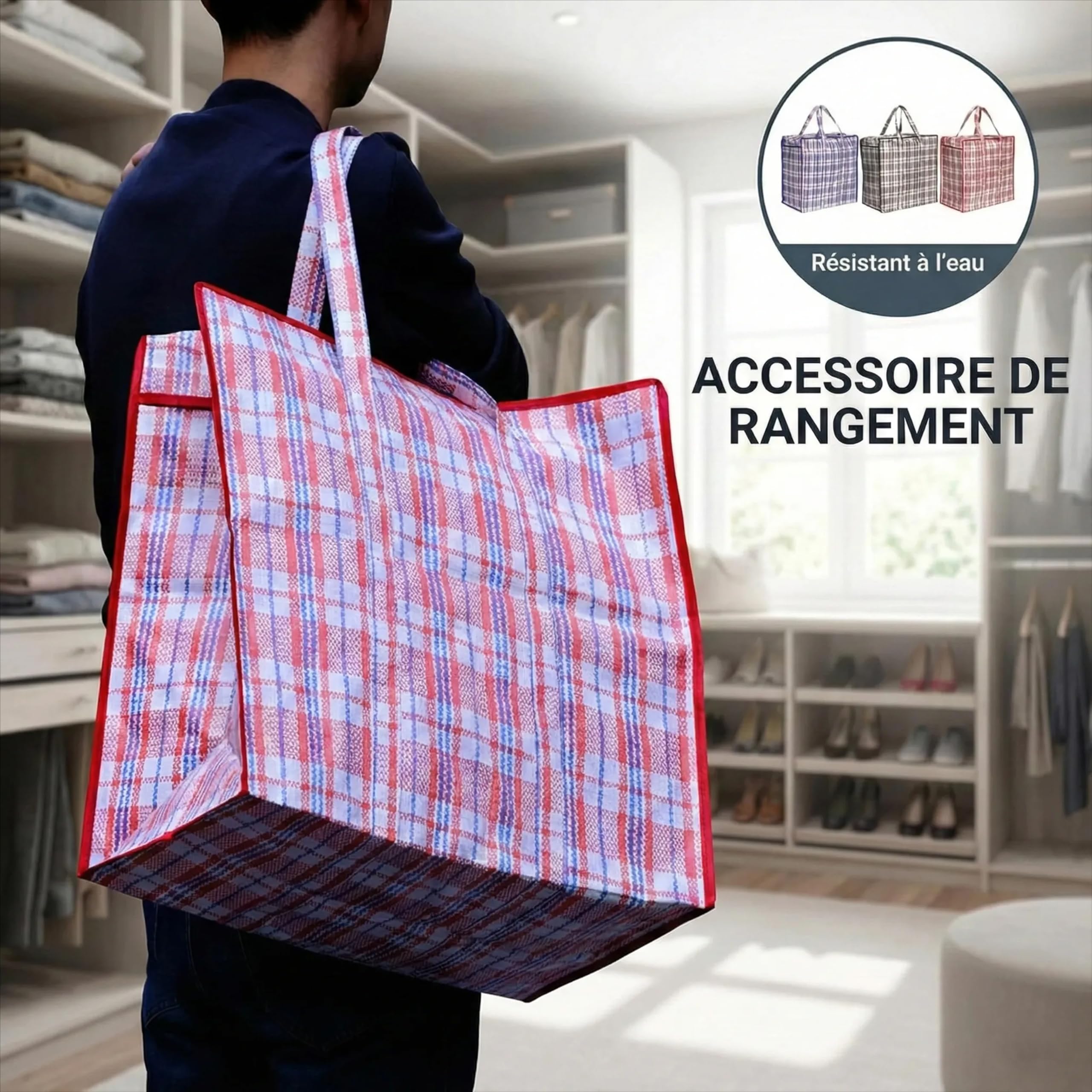 Josephine Osthoff Lot de 9 sacs de rangement pour couette, housse de couette - En plastique avec fermeture éclair - Pour vêtements