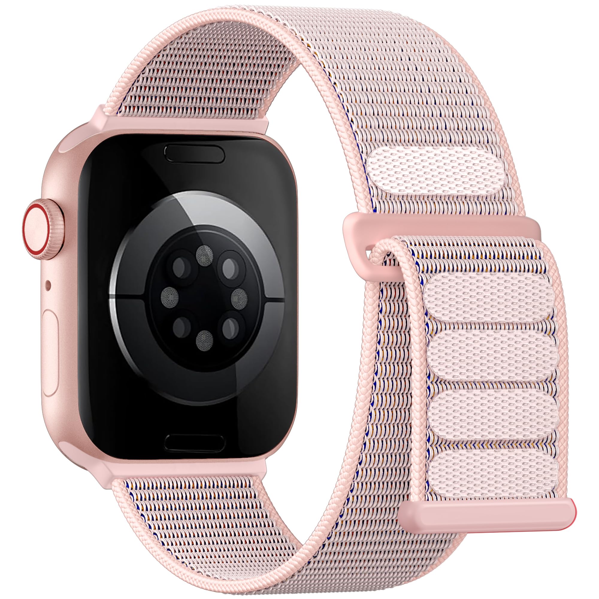 Sport Loop Compatible with Apple Watch Bands for Women Men 40mm 41mm 42mm 38mm, Soft Breathable Nylon Wrist Straps for iWatch Bands Series 11/10/9/8/7/6/5/4 SE 3/2/1 PinkSand