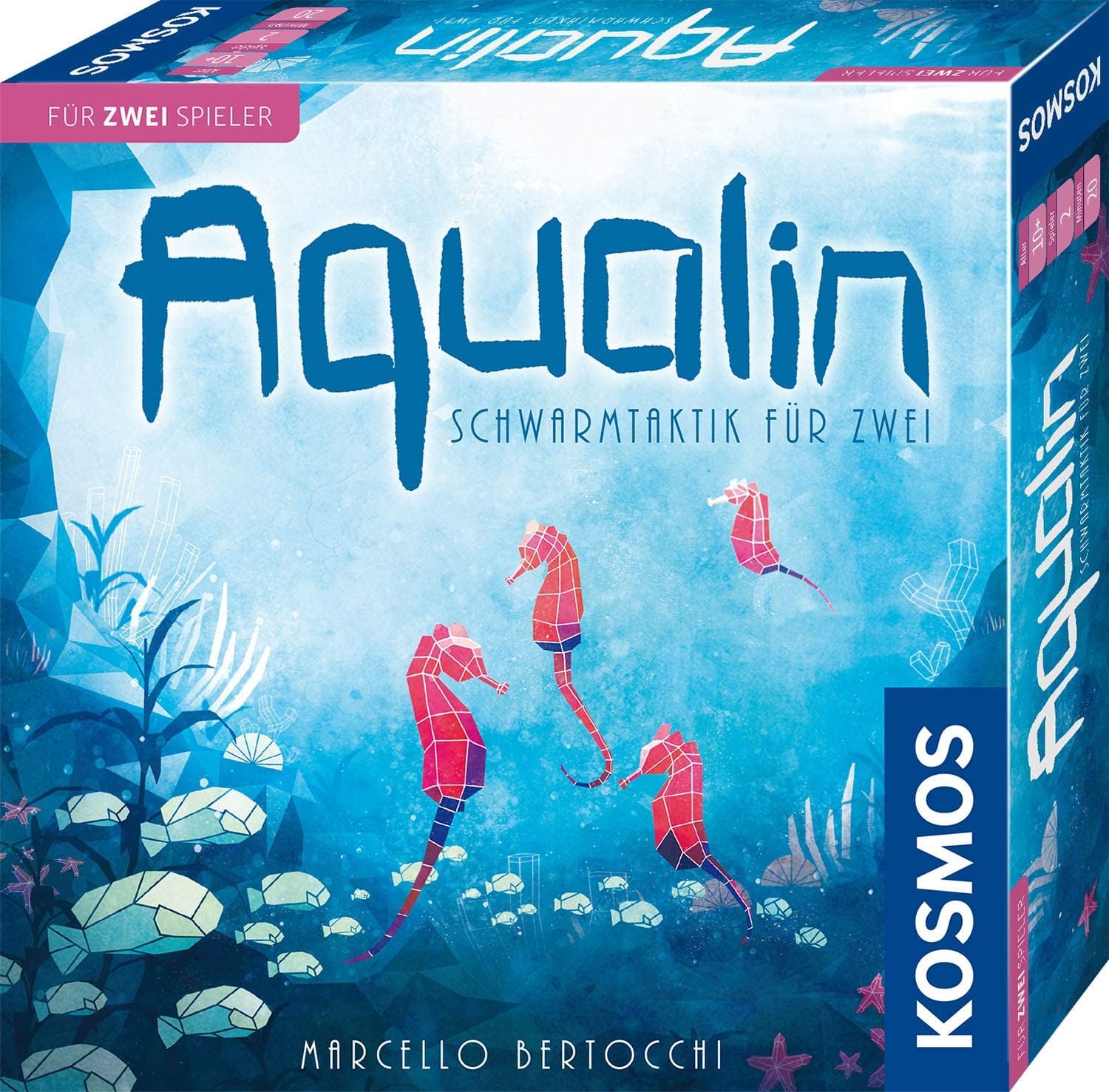 KOSMOS 691554 Aqualin - Schwarmtaktik Für Zwei, Spiel Für Zwei Personen, Brettspiel Für Genau 2 Spieler Ab 10 Jahren, Strategiespiel