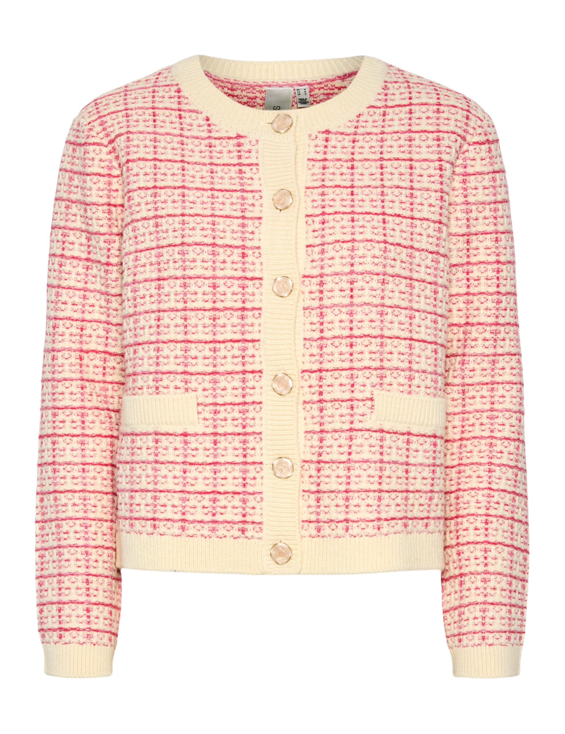 YAS Livia LS Short Knit Cardigan S. Noos, Birch, S