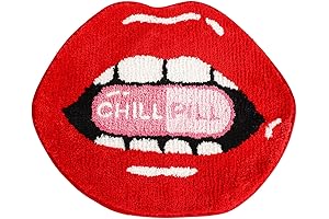Red Lips Bathroom Rug: Cozy, Non-Slip, and Unique
