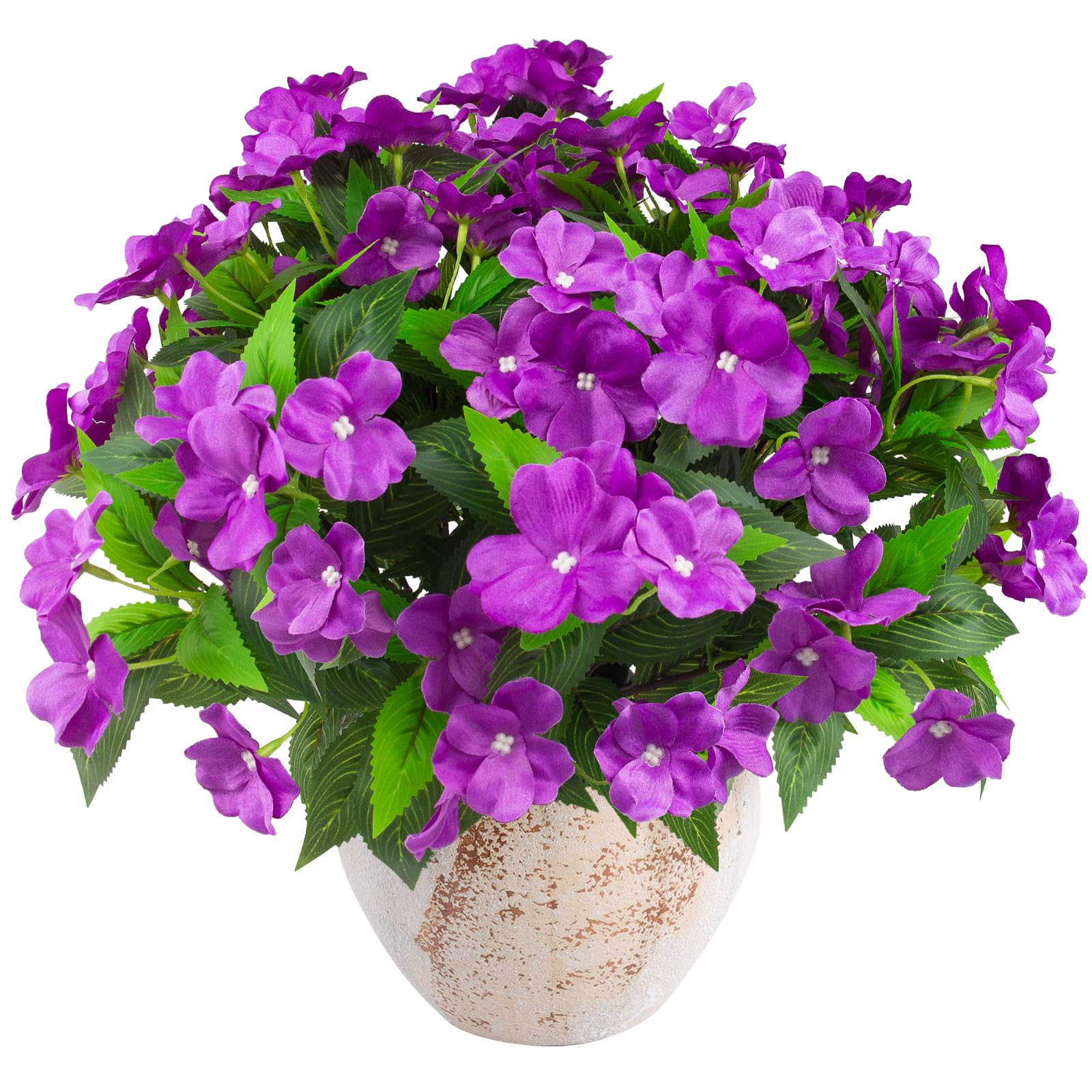 Daynight 4 Bundles Artificial Impatiens Flowers