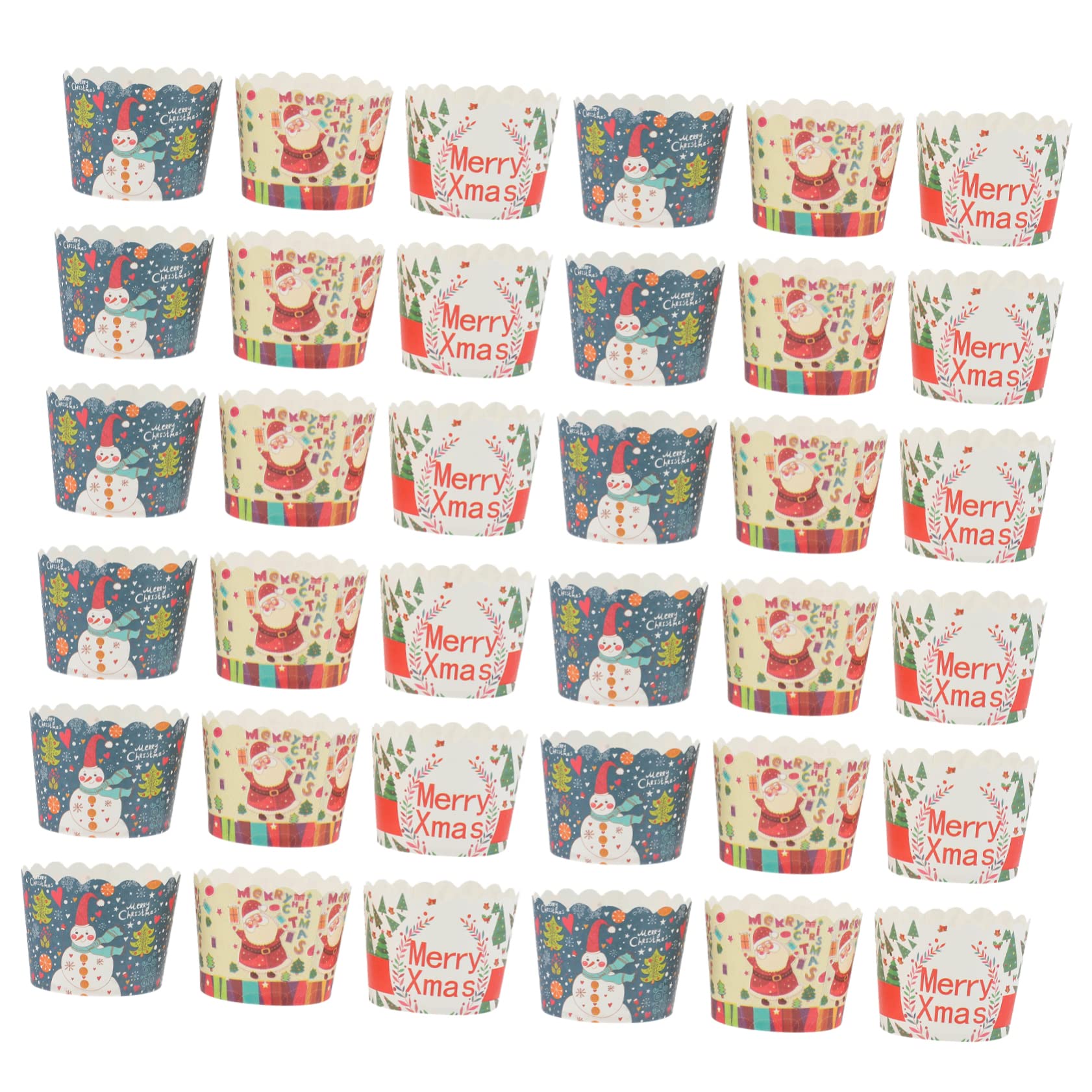 Cabilock 3 Sätze Weihnachtskuchenbecher Papierbecher Abschluss Cupcake Förmchen Backzubehör Backbecher Mit Deckel Mini Cupcake Behälter Cupcake Förmchen Goldene Muffin 150 Stück * 3