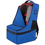 YOREPEK Car Seat Travel Bag, Padded Car Seats Backpack for Air Travel, Heavy Duty Carseat Travel Bag for Airplane, Airport Gate Check Bag (Blue)